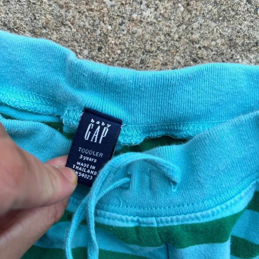 GAP Striped Kids flare/boot Pants - Blue and Green